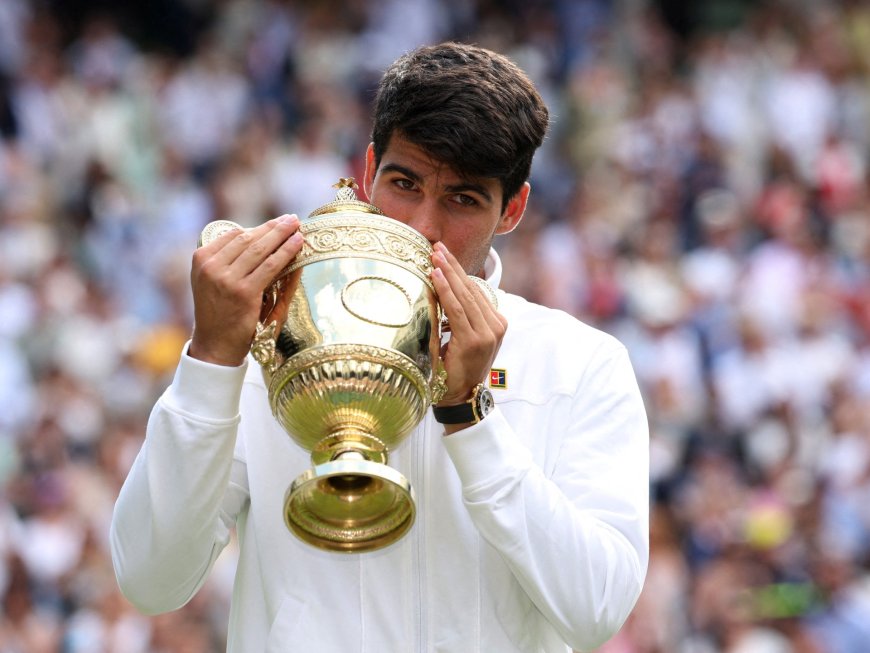 Alcaraz records straight sets win over Djokovic for second Wimbledon title