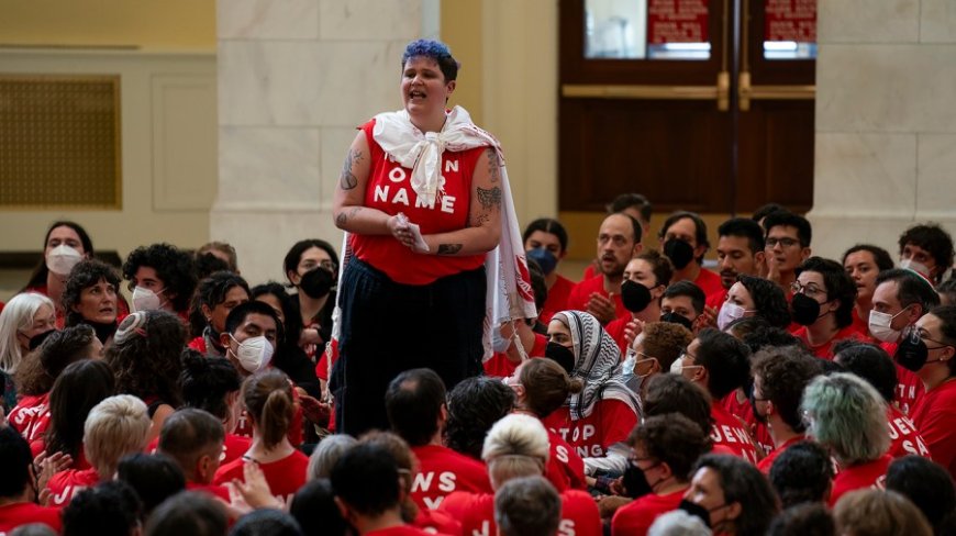 Protesters arrested in congressional building ahead of Netanyahu address