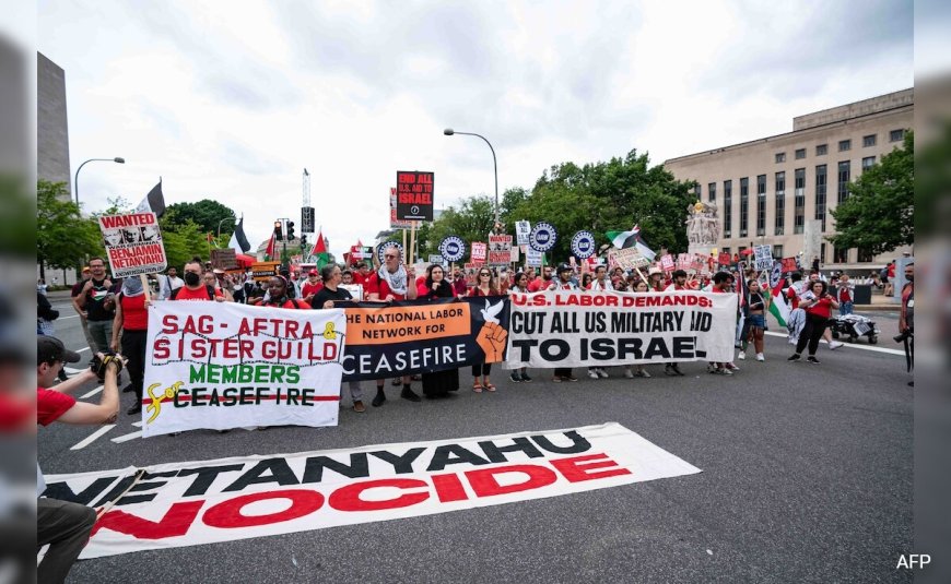 Thousands Protest Netanyahu Outside US Capitol, Call For Gaza Ceasefire