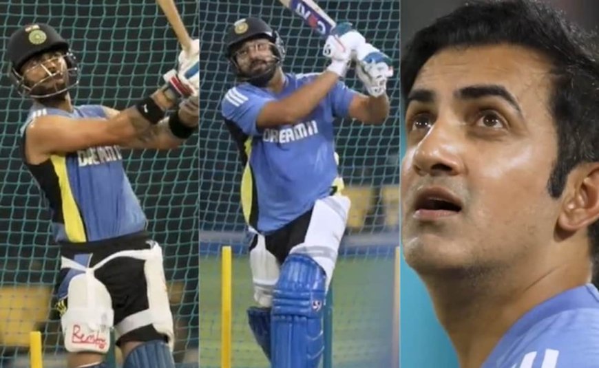 Watch: Gautam Gambhir Stunned As Rohit Sharma, Virat Kohli Take Bowlers To Cleaners In Nets