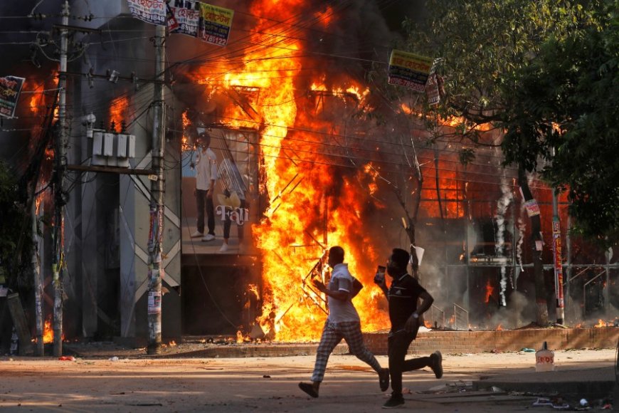 Nearly 100 killed as fresh antigovernment protests turn violent in Bangladesh