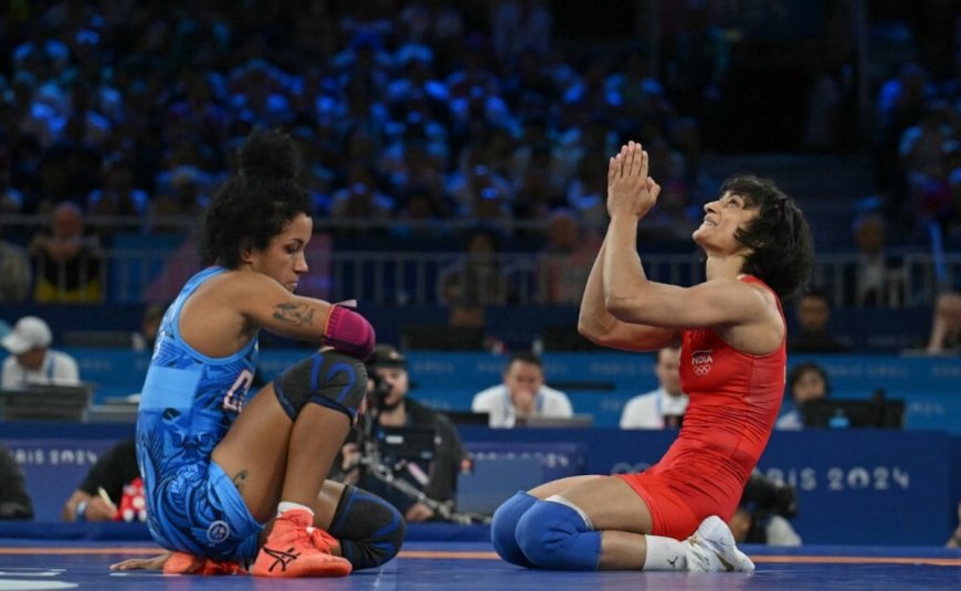 Watch: Vinesh Phogat Holds Back Tears After Clinching Historic Wrestling Final Berth In Paris Olympics 2024