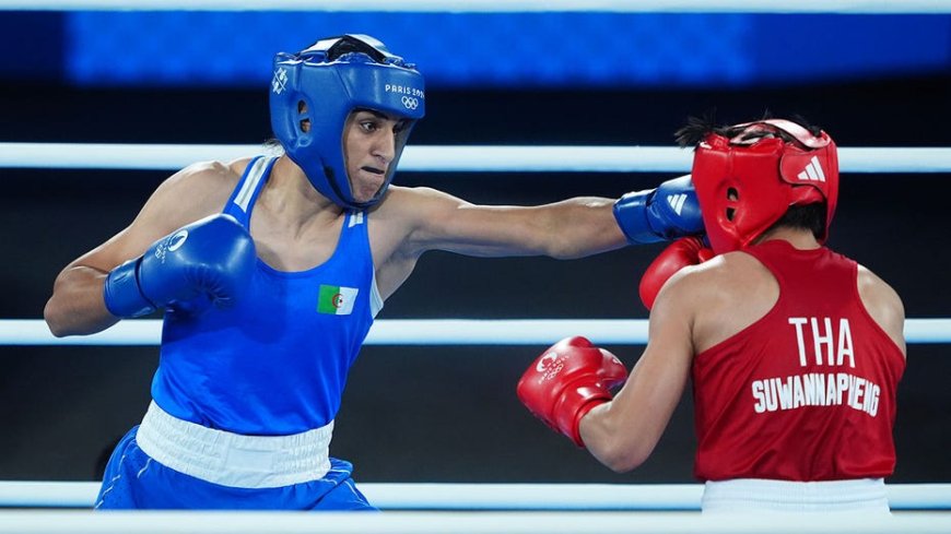 Algerian boxer Imane Khelif dominates Thai opponent to advance to gold medal bout