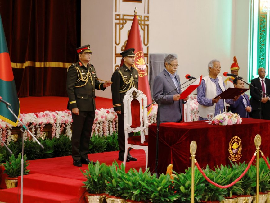 Bangladesh’s Nobel laureate Muhammad Yunus takes oath