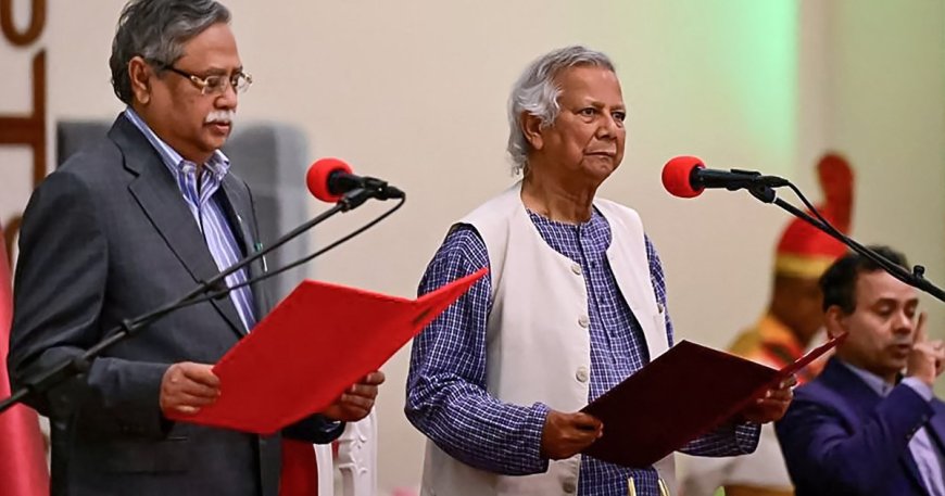 Muhammad Yunus takes oath as head of Bangladesh’s interim government