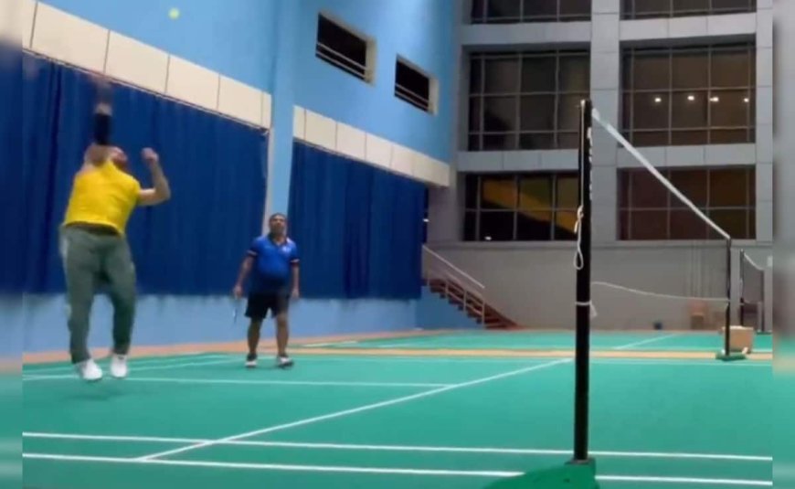 Watch: MS Dhoni Spotted On Badminton Court, Unleashes Unplayable Smash