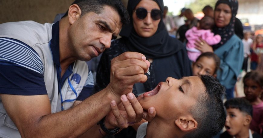 Mass polio vaccination drive kicks off in Gaza amid Israeli strikes