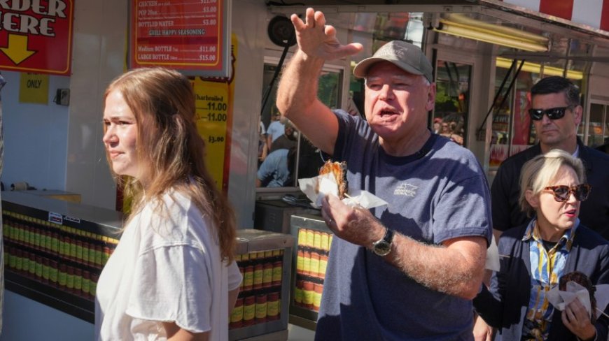 Walz makes appearance at Minnesota State Fair as VP nominee