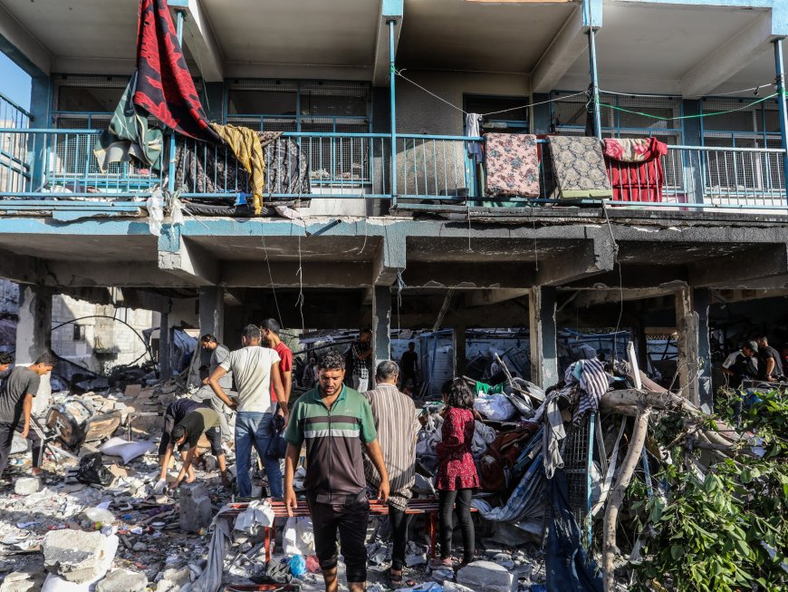 Video shows destruction from Israeli strike on UNRWA school-turned-shelter