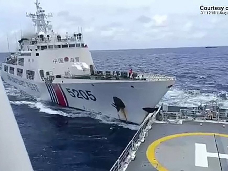 Philippine Coast Guard ship in South China Sea standoff returns to port