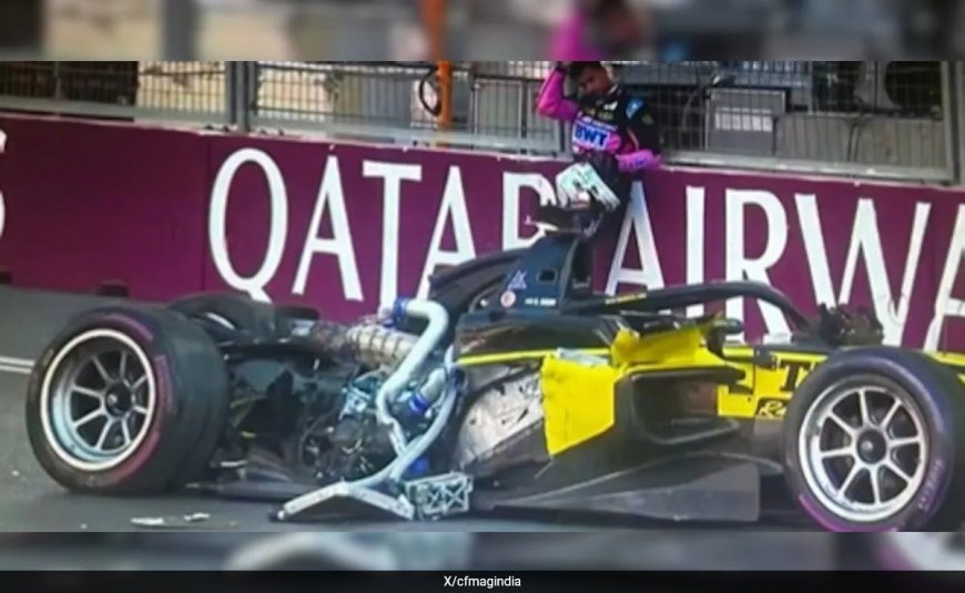 Video: Indian Racer Kush Maini Suffers Horrifying Crash In Formula 2 Azerbaijan GP Feature Race