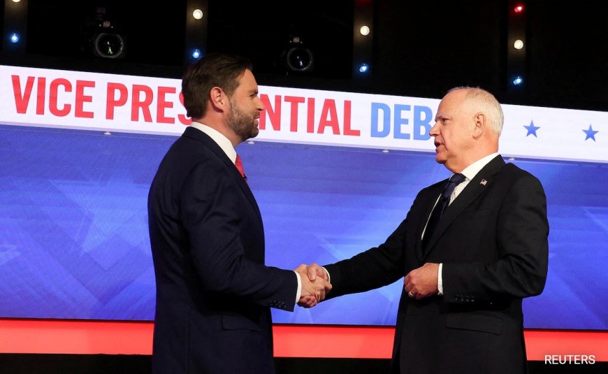 Tim Walz, JD Vance Shake Hands Before US Vice Presidential Debate Starts